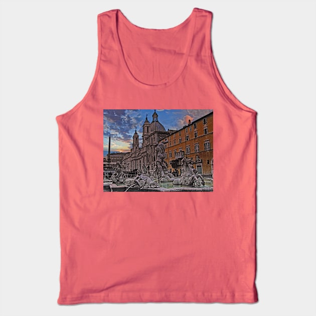 Piazza Navona. Rome. Italy. Tank Top by vadim19